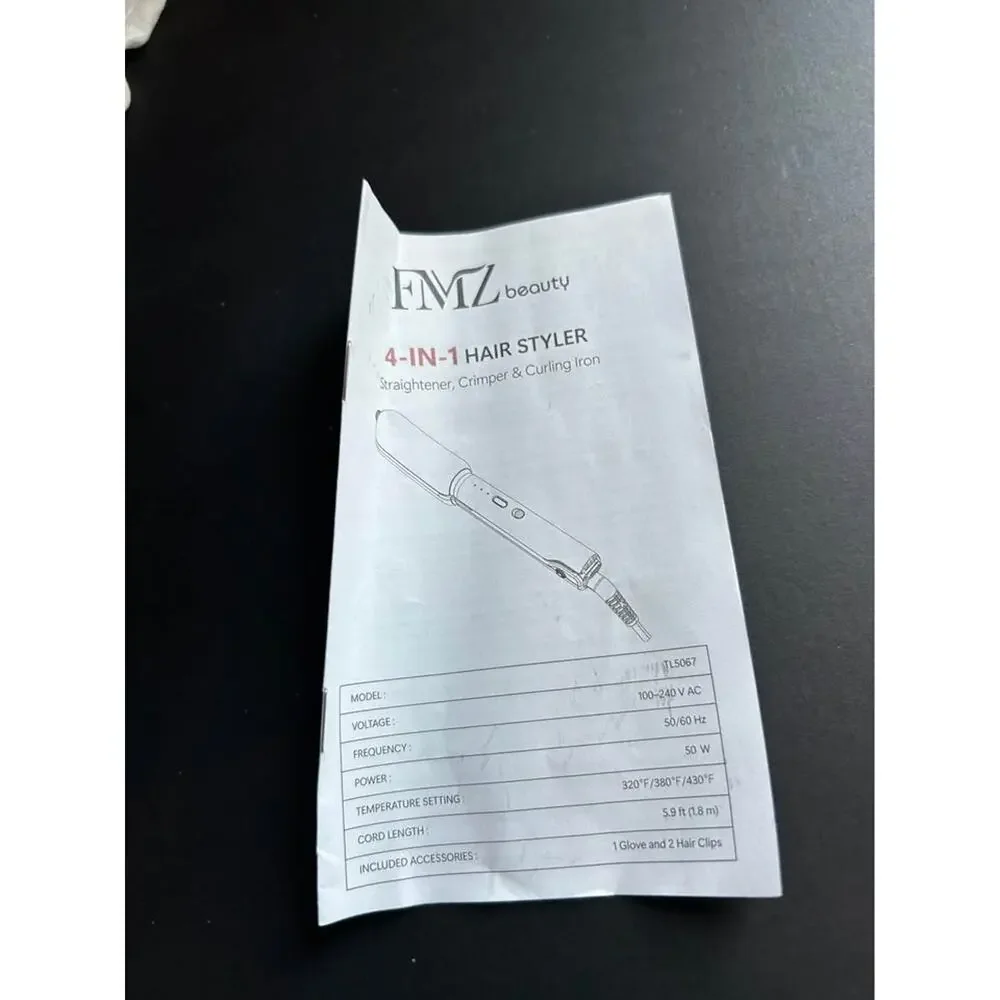 FMZ Beauty Style Ultra Professional 4-in-1 Hair Styler Curling Iron